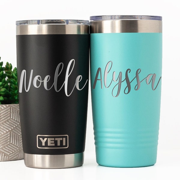 Personalized Laser Engraved Tumbler: Yeti or Polar Camel, Insulated Travel Mug