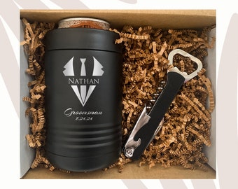 Personalized Can Cooler, Groomsmen Gifts Box, Groomsmen Proposal, Groomsmen Box, Groomsmen Gifts, Gift For Him, FGB101