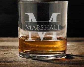 Wedding Gifts for Him, Personalized Whiskey Glasses, Gifts for Dad, Rocks Glass, Custom Whiskey Glass, Engraved Whiskey Glass, WG101