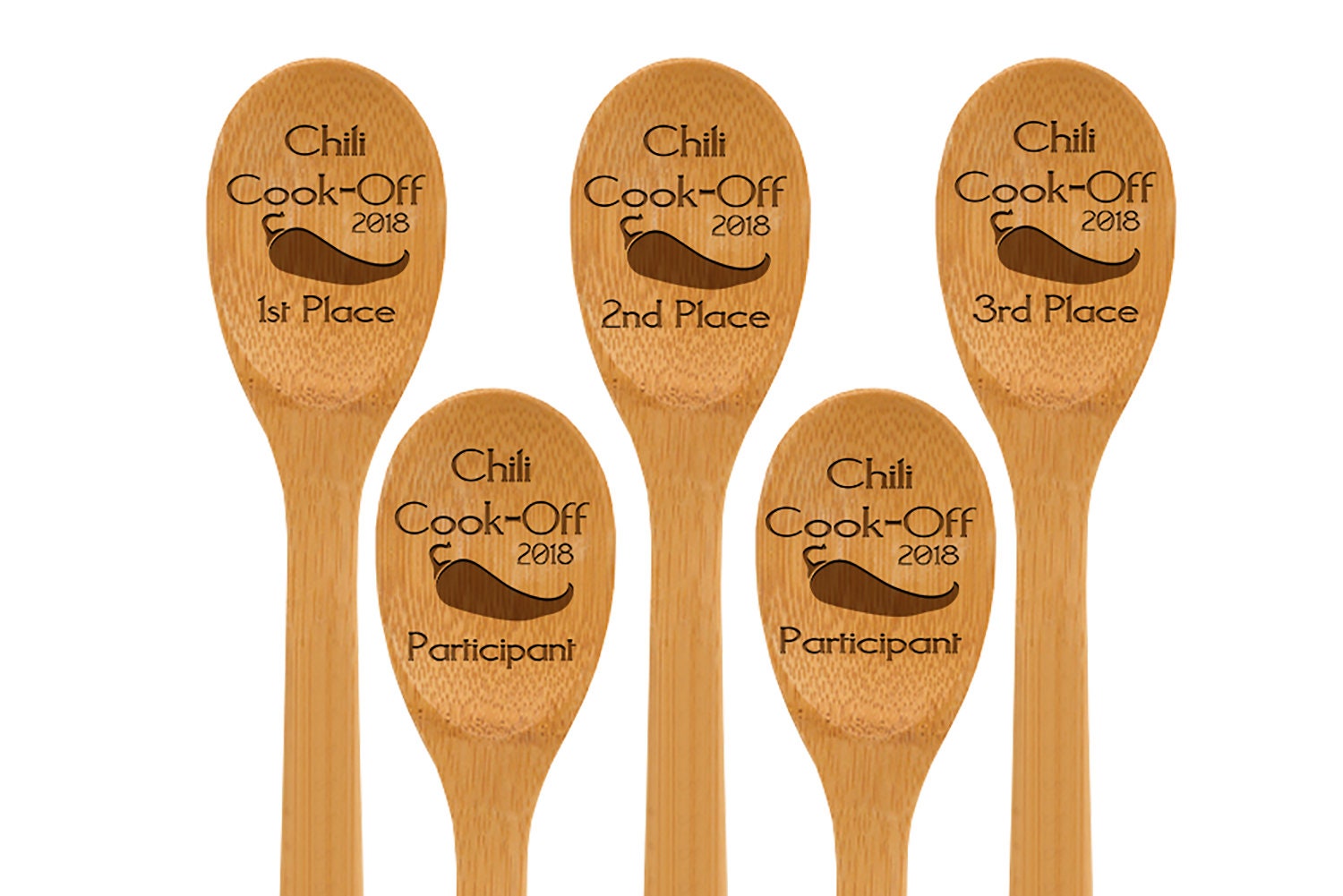 Personalized Olive Wood Ladle  Chili Cook Off Prices - Forest Decor