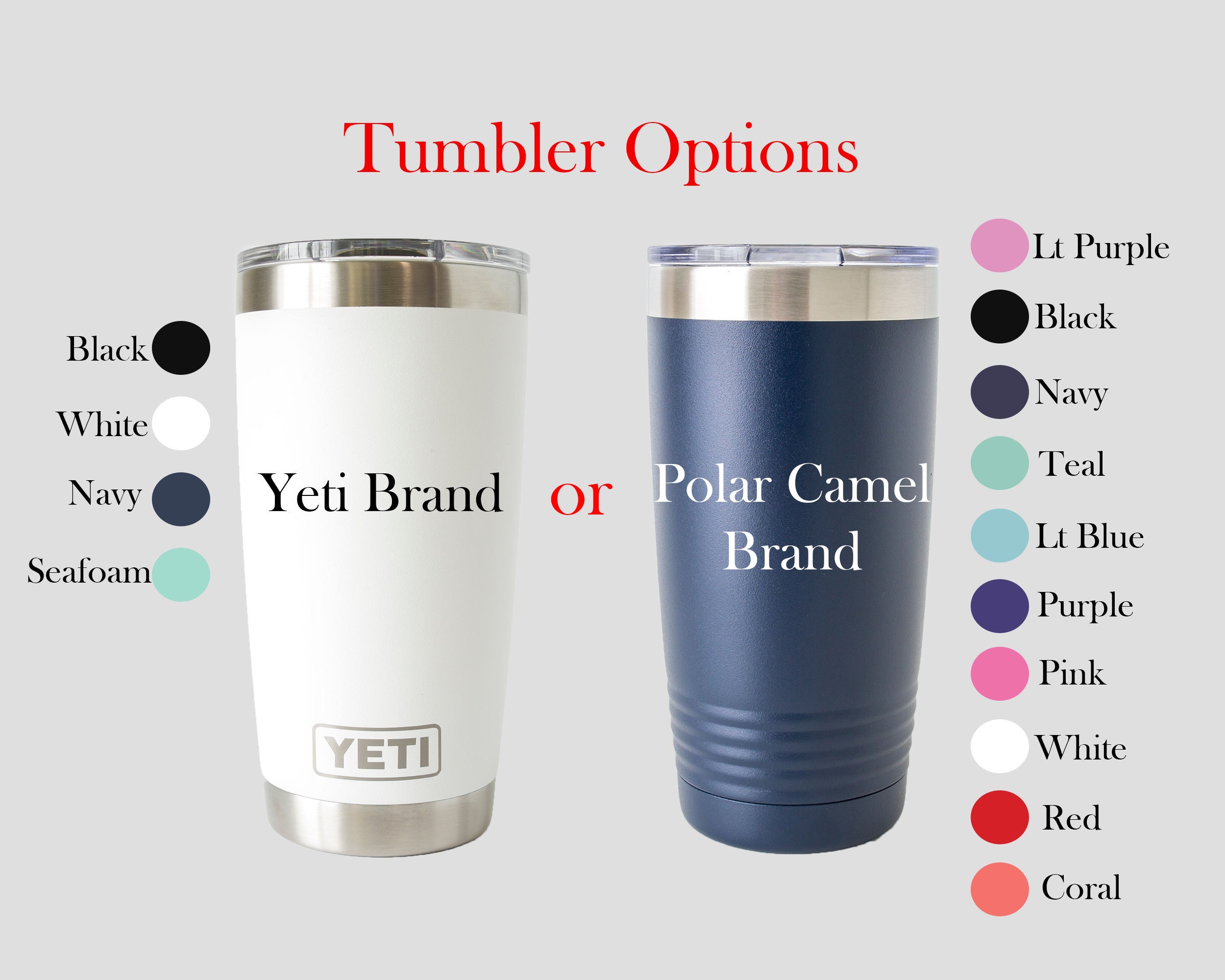 Laser Engraved YETI® or Polar Camel Tumbler Personalized with Monogram  Initials