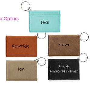 Personalized Keychain Card Holder, Monogrammed Wallet, Minimalist Wallet imagem 3