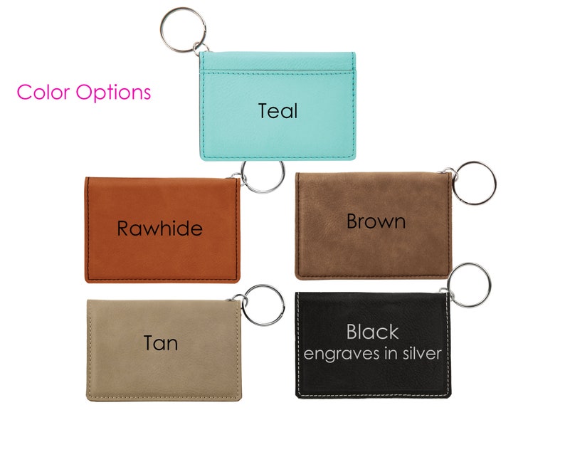 Personalized Keychain Card Holder, Monogrammed Wallet, Minimalist Wallet imagem 3
