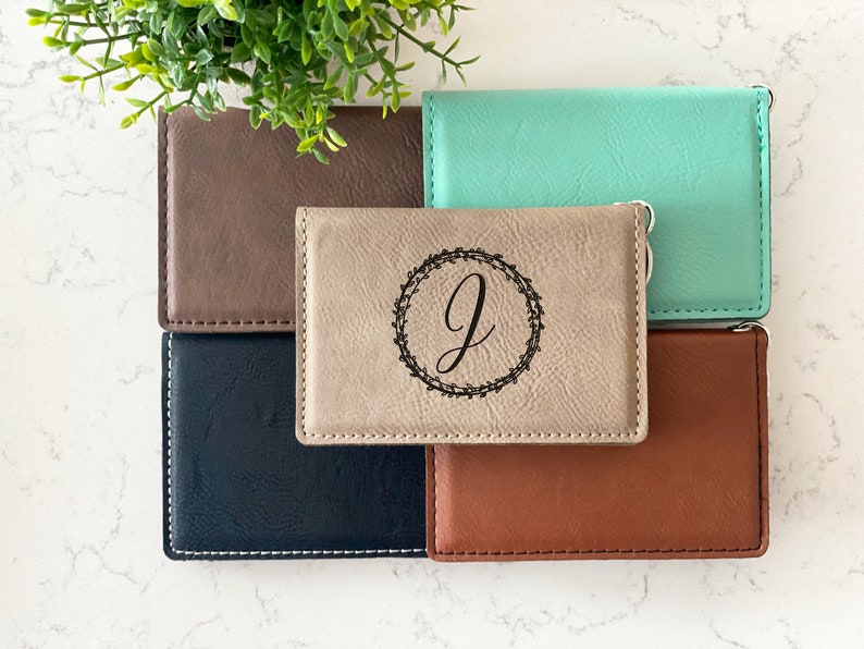 Personalized Keychain Card Holder, Monogrammed Wallet, Minimalist Wallet imagem 10