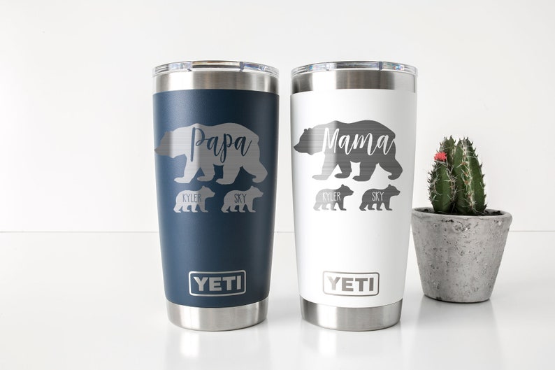 Engraved Personalized Gift, Mama Bear Yeti or Polar Camel, Mothers Day Gift, Fathers Day Gift, Gift For Mom, Mug 20oz image 8