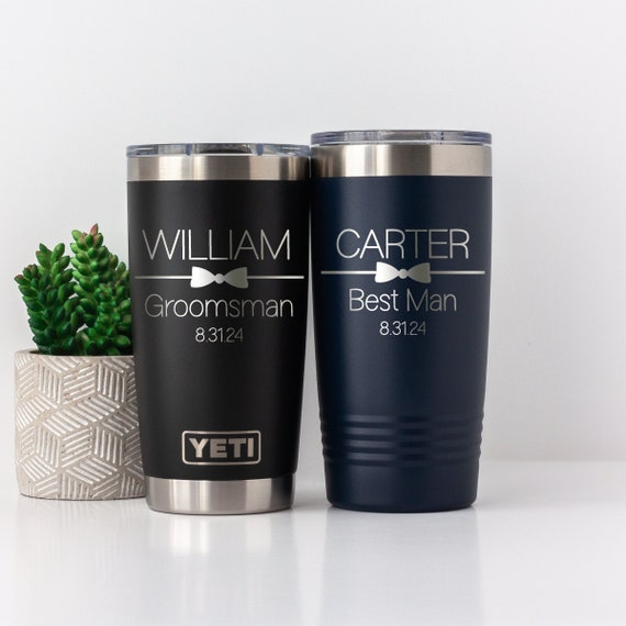 Custom Engraved 20oz Yeti Tumbler or Polar Camel, Groomsmen Gift