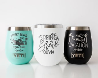 Personalized Wine Tumbler, Graduation Gift, Travel Gifts,  Custom Yeti or Polar Camel Brand, Gift For Her, Gift For Him