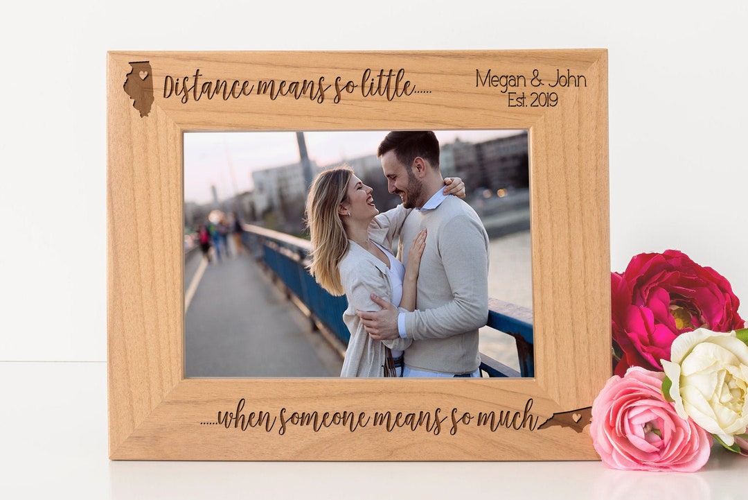 Personalized Long Distance Relationship Picture Frame Long Etsy