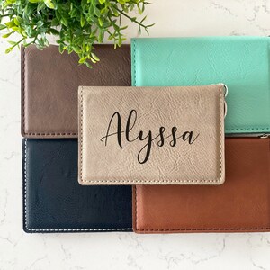 Personalized Keychain Card Holder, Monogrammed Wallet, Minimalist Wallet imagem 7