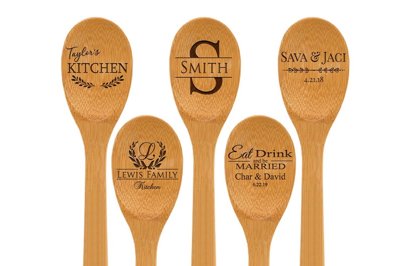 Personalized Spoon Engraved Wooden Spoon Baking Party Etsy