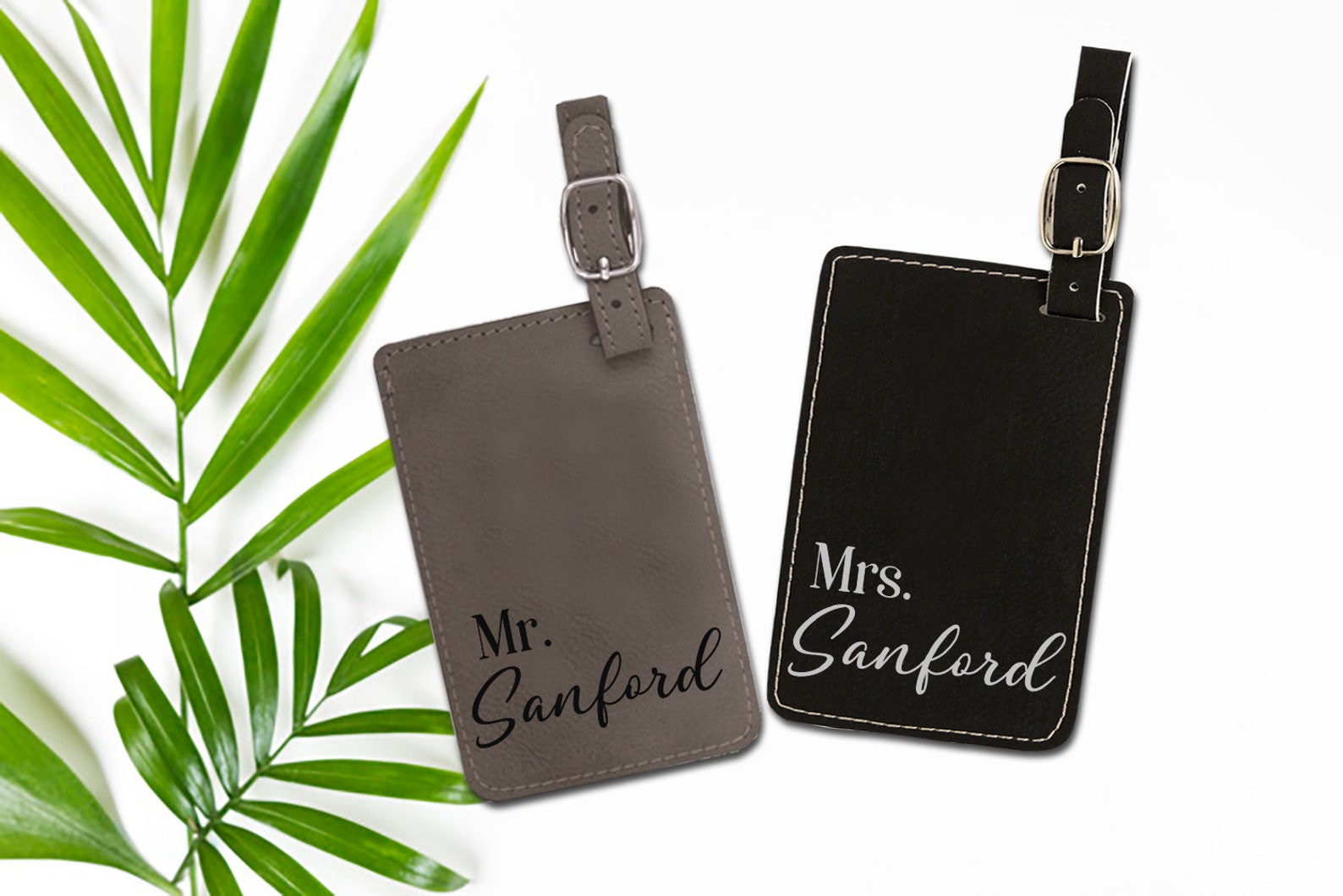 Personalized Luggage Tags Mr & Mrs Luggage Tags His and Hers Etsy