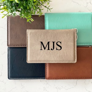 Personalized Keychain Card Holder, Monogrammed Wallet, Minimalist Wallet imagem 2