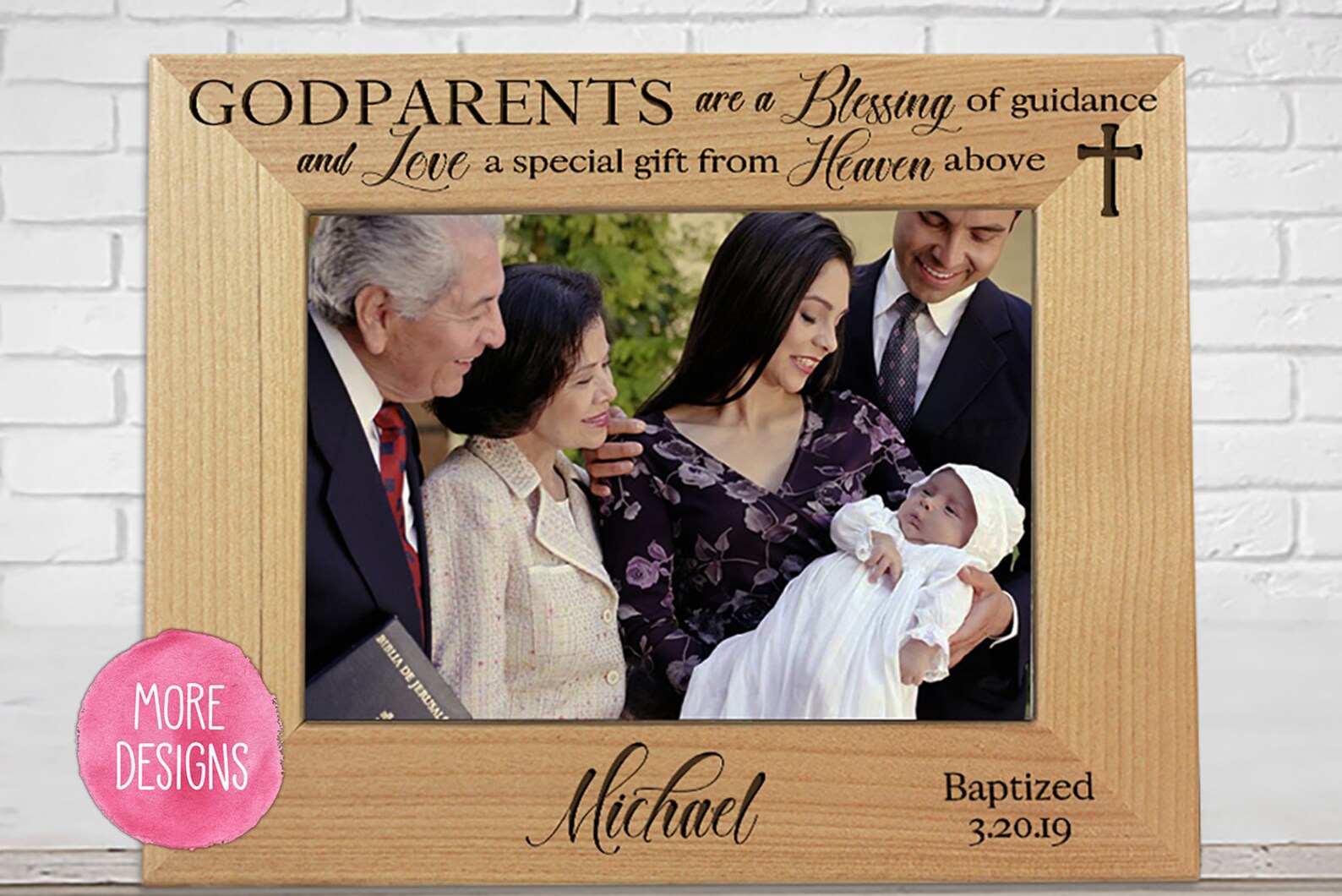 Personalized Godparent Picture Frame Engraved Godmother Frame Etsy
