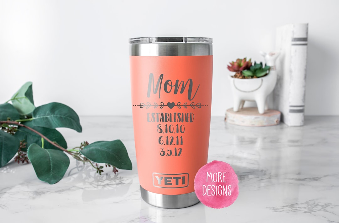 Mother's Day Gift, Personalized Yeti or Polar Camel Tumbler, Mom  Established, New Mom Gift, Personalized Gift, 