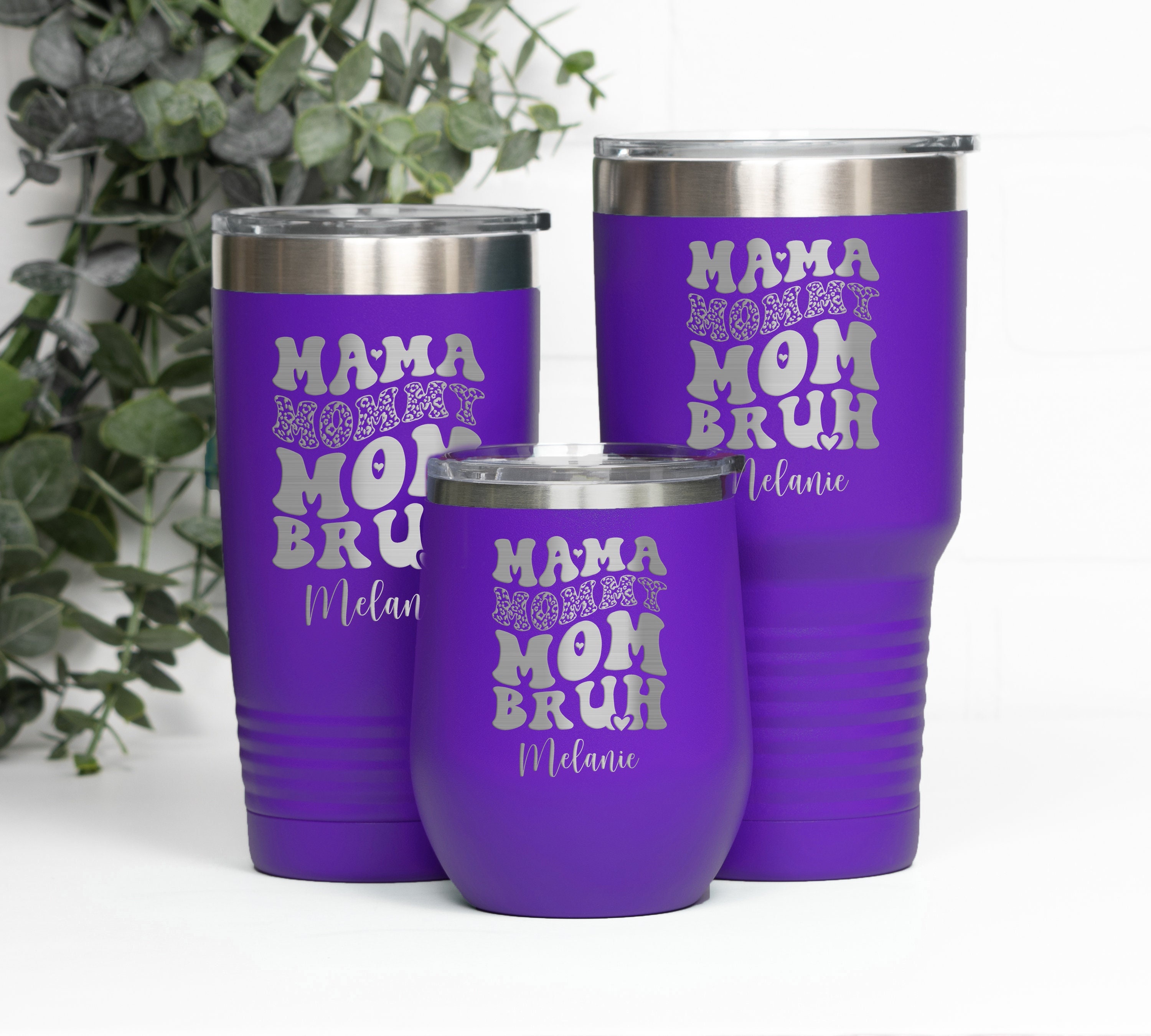 Mama Mommy Mom Bruh Engraved Tumblers - LemonsAreBlue