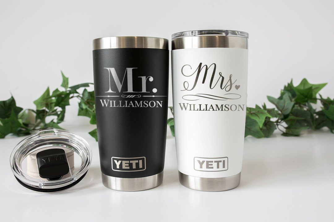 Mr. & Mrs. Personalized Engraved YETI Tumblers – Sunny Box