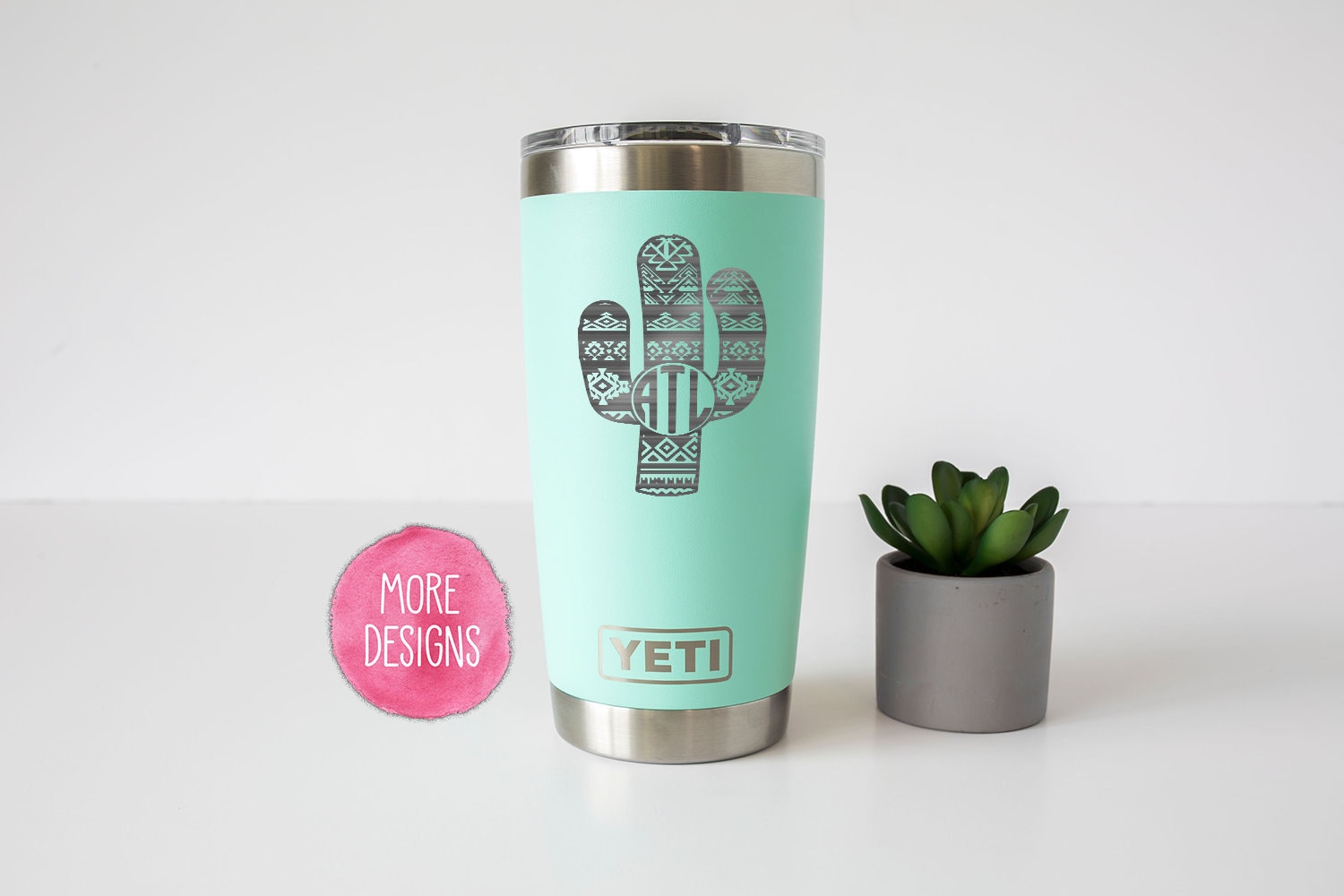 yeti cactus tumbler