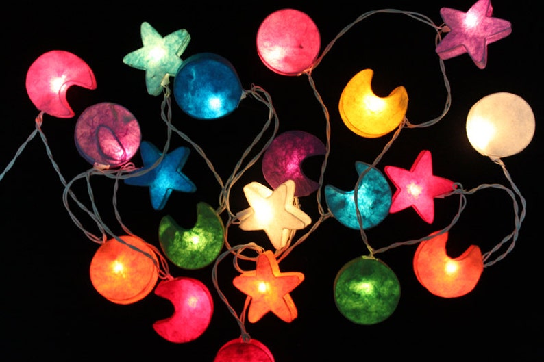 20 LED Galaxy Mulberry Paper Lanterns for Wedding Party Etsy