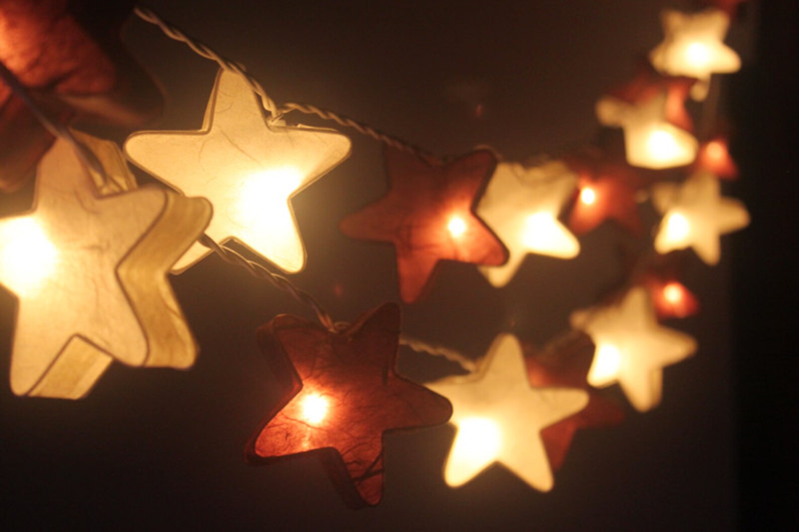 20 LED Stars Paper Lantern String Lights for Home Etsy UK