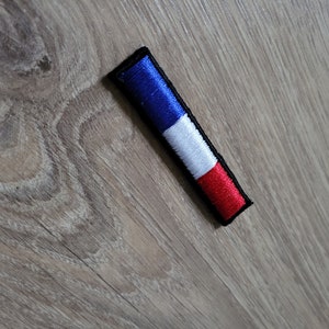 Ecusson patch 3D drapeau France relief thermocollant 65mm X 10mm thermocollant Made in France Personnalisation Customisation de casquettes image 4