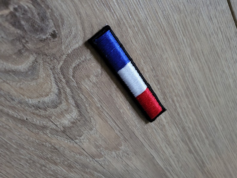 Ecusson patch 3D drapeau France relief thermocollant 65mm X 10mm thermocollant Made in France Personnalisation Customisation de casquettes image 4