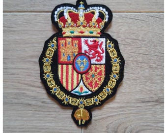 Ecusson patch Armoirie Espagnol Escudo Casa Real Española