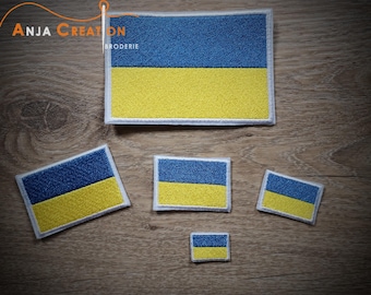 écusson patch drapeau Ukraine thermocollant