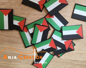 Piccola toppa stampata Bandiera Palestina termoadesiva Made in France Personalizzazione Personalizzazione 3 cm