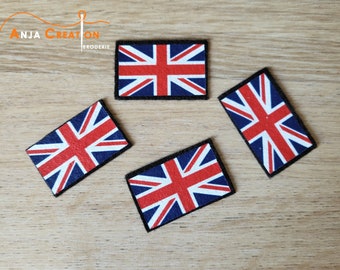 Small printed patch United Kingdom Flag Union Jack iron-on patch Made in France Personalization Customization 3cm