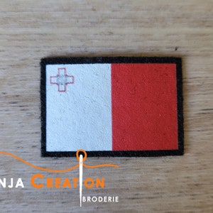 Small Patch Patch Printed Maltese Maltese Flag Iron-on Made in France Personalization Customization 3cm image 2