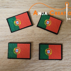 Small printed patch badge Portugal Portuguese flag iron-on Made in France Personalization Customization 3cm