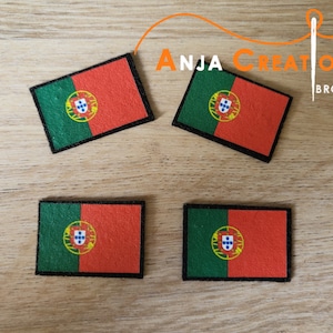 Small printed badge patch Portugal Portuguese Flag iron-on Made in France Personalization Customization 3cm