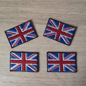 Écusson drapeau Anglais Union jack Thermocollant 4,5cm sur 3 cm image 1