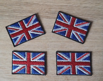 Écusson drapeau Anglais Union jack Thermocollant 4,5cm sur 3 cm