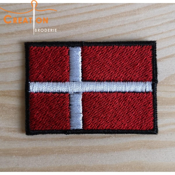 Thermostick, Nähte oder Klebe-Patch Flagge Dänemark