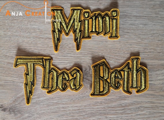 Badge Lettering First Name of 12 Cm Harry Potter Theme 