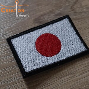 Iron-on patch, patch to sew or stick Japan flag 5cm image 2