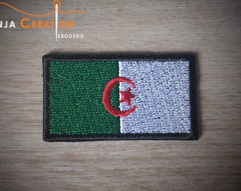 Écusson thermocollant, patch à coudre ou à coller Drapeau Algérie