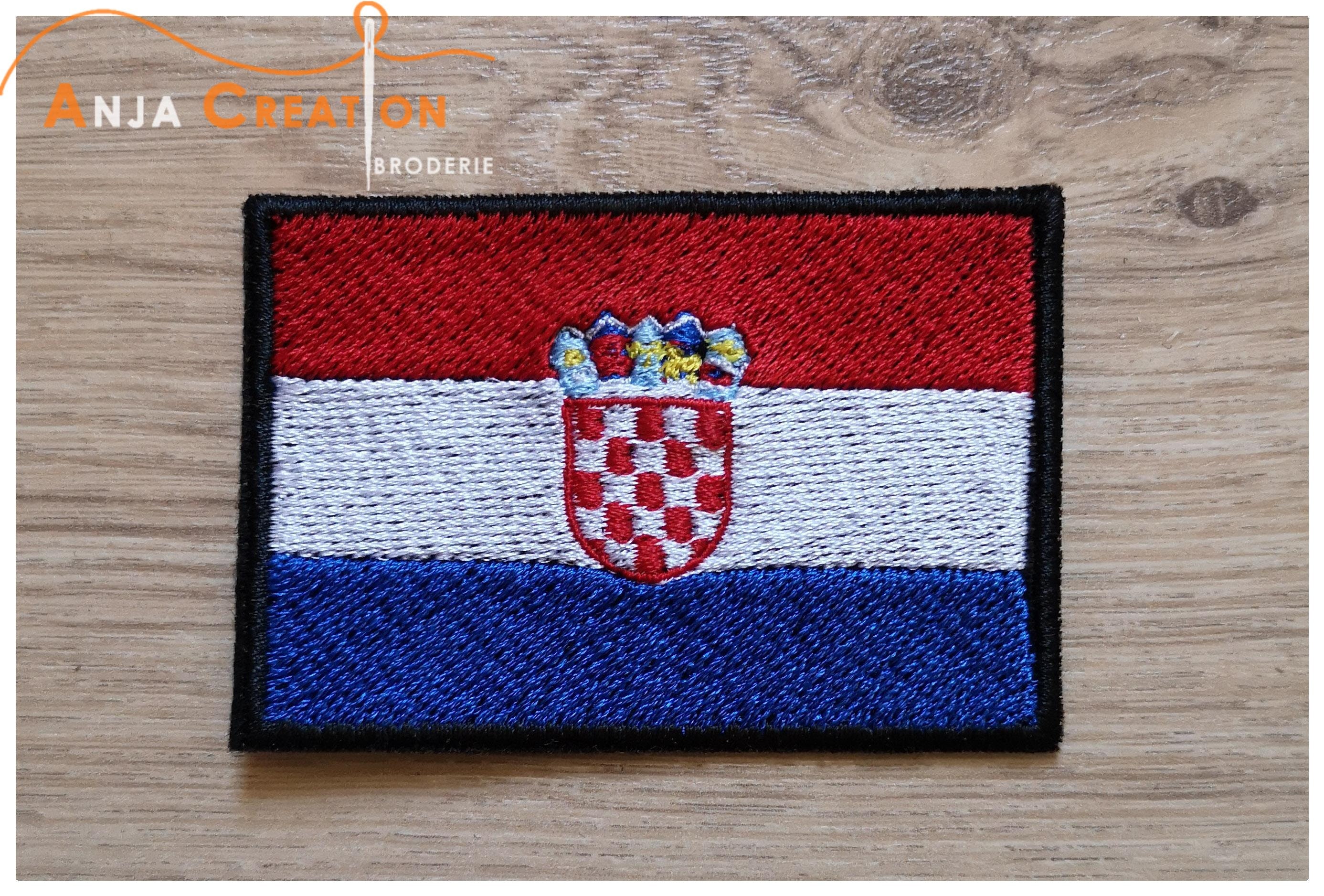 Patch Stampato Bandiera Croazia – Ricamo Adesivo Da Stiro, Distintivo Tessile