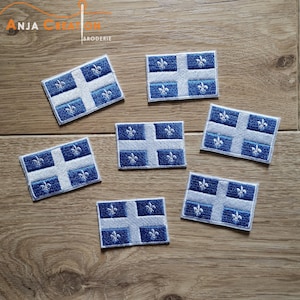 QUEBEC flag patch badge 50mm X 33mm iron-on Made in France Repair or Decoration Collection for souvenir country flags