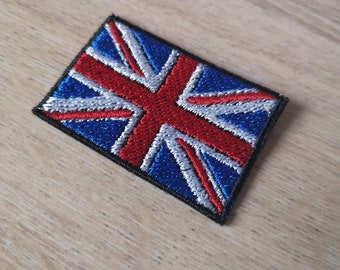 Pezze Ricamate Bandiera UK E Francia &ndash; Set Di 2 Patch In Stoffa &ndash; Ideali Per Giacche E Zaini