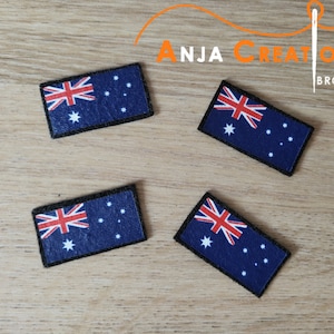 Small Australian Flag patch badge iron-on Made in France Personalization Customization 3cm