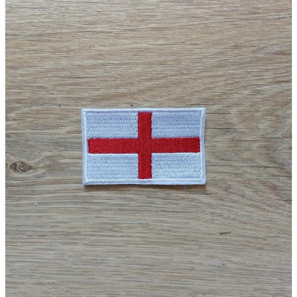 Écusson thermocollant, patch à coudre ou à coller Drapeau Angleterre 6 cm de large sur 3.7 cm de haut