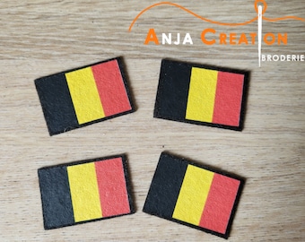 Petit Ecusson patch Drapeau Belge Belgique thermocollant Made in France Personnalisation Customisation 3cm