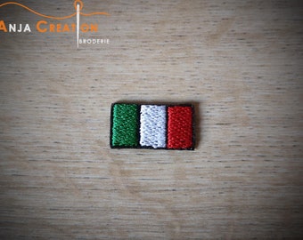 Écusson, patch à coudre ou à coller Drapeau Italie 2 cm de large