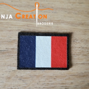 Petit Ecusson patch Drapeau France Français thermocollant Made in France Personnalisation Customisation 3cm image 2