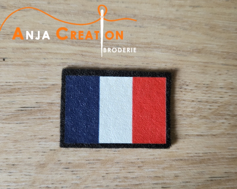 Petit Ecusson patch Drapeau France Français thermocollant Made in France Personnalisation Customisation 3cm image 2