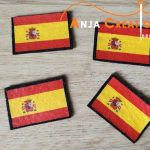 Small Ecusson patch Spain Spanish Flag iron-on Made in France Personalization Customization 3cm image 2