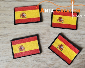 Parche Ecusson pequeño Bandera de España termoadhesivo Hecho en Francia Personalización Personalización 3cm