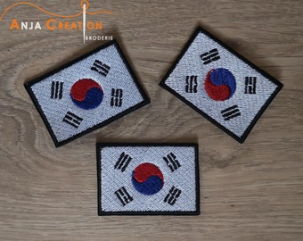Parche termoadhesivo, parche para coser o pegar bandera Corea del Sur 5cm